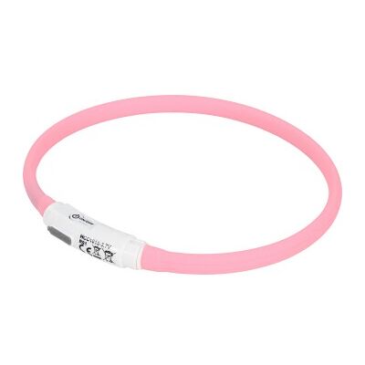 AniOne Wiederaufladbare LED-Sicherheitshalsband - Hundehalsband, Rosa, S-M, 35/45cm AniOne Wiederaufladbare LED-Sicherheitshalsband - Hundehalsband, Rosa, S-M, 35/45cm