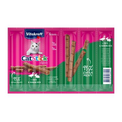 Vitakraft Cat Stick Multipack 5x6 Stück Kaninchen und Ente Vitakraft Cat Stick Multipack 5x6 Stück Kaninchen und Ente