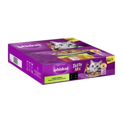 Whiskas Tasty Mix Special Pack Chef's Choice in Sauce 60 x 85g Whiskas Tasty Mix Special Pack Chef's Choice in Sauce 60 x 85g
