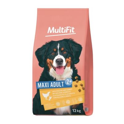 MultiFit Großrasse Hundefutter - Huhn & Karotten - 12 kg MultiFit Großrasse Hundefutter - Huhn & Karotten - 12 kg