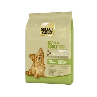 Select Gold Sensitive XS Adult mit Ente und Kartoffeln 1 kg - Hundemenü Select Gold Sensitive XS Adult mit Ente und Kartoffeln 1 kg - Hundemenü