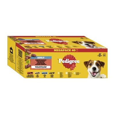 Pedigree Nassfutter Hund Adult, Multipack, Gemischte-Selektion, in Gelee 40x100 g Pedigree Nassfutter Hund Adult, Multipack, Gemischte-Selektion, in Gelee 40x100 g