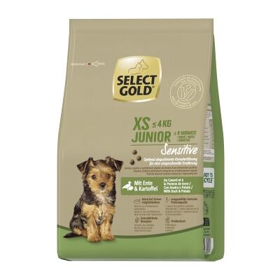 SELECT GOLD Trockenfutter Hund Sensitive XS Junior 1 kg Ente und Kartoffel SELECT GOLD Trockenfutter Hund Sensitive XS Junior 1 kg Ente und Kartoffel