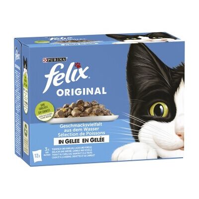 Felix Original Geschmacksvielfalt aus dem Wasser in Gelee 12x85g Felix Original Geschmacksvielfalt aus dem Wasser in Gelee 12x85g