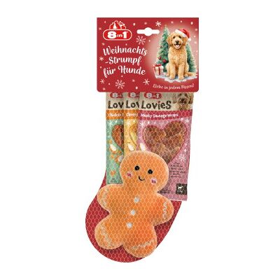 8in1 Snack Weihnachts-Strumpf für Hunde 90 g 8in1 Snack Weihnachts-Strumpf für Hunde 90 g