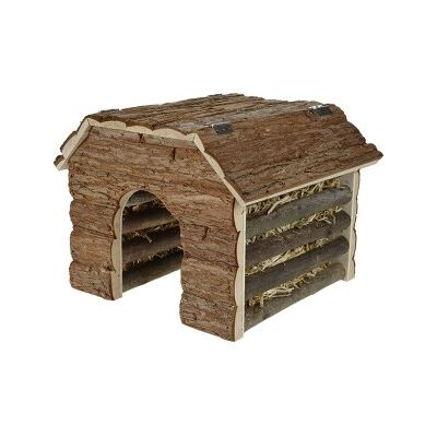 AniOne Holzhütte für Kleintiere mit Heuraufen - Kleintierhaus AniOne Holzhütte für Kleintiere mit Heuraufen - Kleintierhaus