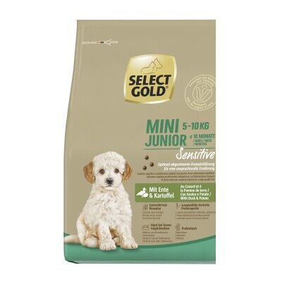SELECT GOLD Sensitive Mini Junior Lamm/Lachs/Kartoffel Ente und Kartoffel 4 kg SELECT GOLD Sensitive Mini Junior Lamm/Lachs/Kartoffel Ente und Kartoffel 4 kg