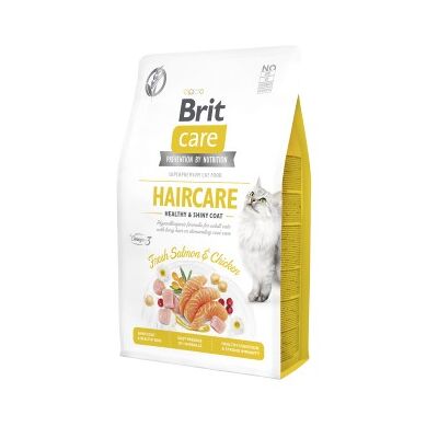 Brit Care Trockenfutter Katze Haircare Adult Lachs & Huhn 2 kg Brit Care Trockenfutter Katze Haircare Adult Lachs & Huhn 2 kg