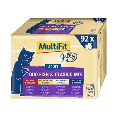 MultiFit Adult Jelly Duo Fisch & Klassik Mix - Katzenfutter MultiFit Adult Jelly Duo Fisch & Klassik Mix - Katzenfutter
