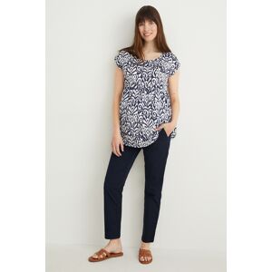 C&A Mama C&A Umstands-Chino mit Gürtel-Slim Fit, Blau, Größe: 42 Female