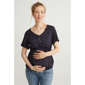 C&A Mama C&A Still-Bluse-gepunktet, Blau, Größe: 42 Female