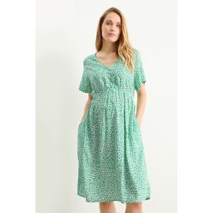 C&A Mama C&A Still-Kleid-geblümt, Grün, Größe: 46 Weiblich