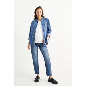 C&A Mama C&A Umstandsjeans-Tapered Fit-LYCRA®, Blau, Größe: 48 Weiblich