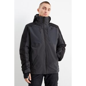 C&A Skijacke mit Kapuze-2-in-1, Schwarz, Größe: XL Männlich