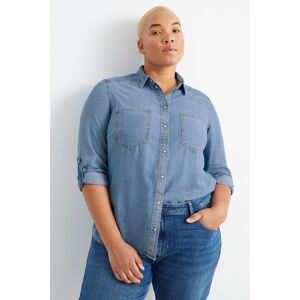 C&A Jeansbluse, Blau, Größe: 56 Weiblich