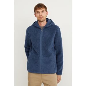 C&A Teddy-Jacke mit Kapuze, Blau, Größe: S Male