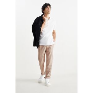 C&A Chino-Tapered Fit-Leinen-Mix, Beige, Größe: W36 L30 Männlich