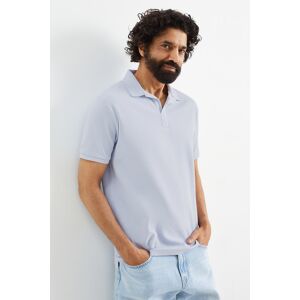 C&A Feinstrick-Poloshirt, Blau, Größe: S Männlich