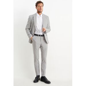 C&A Baukasten-Hose-Slim Fit-Flex-kariert, Grau, Größe: 106 Männlich