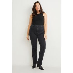 C&A Curvy Jeans-High Waist-Bootcut-LYCRA®, Schwarz, Größe: 34 Female