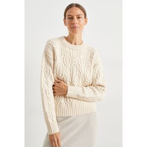 C&A Pullover mit Zopfmuster, Beige, Größe: XL Weiblich