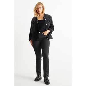 C&A Slim Jeans-Mid Waist, Schwarz, Größe: 34 Weiblich