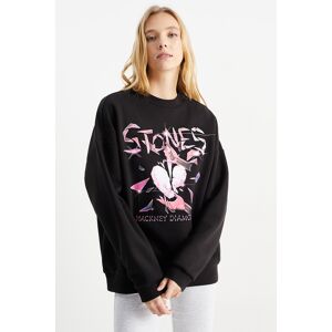 C&A CLOCKHOUSE-Sweatshirt-Rolling Stones, Schwarz, Größe: M Weiblich