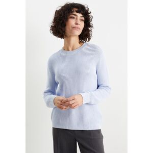 C&A Basic-Pullover, Blau, Größe: S Weiblich