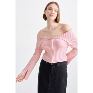 C&A CLOCKHOUSE-Crop Strickjacke, Rosa, Größe: L Weiblich