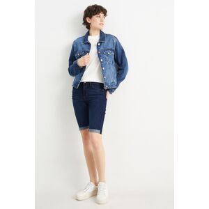 C&A Jeans-Bermudas-Mid Waist-LYCRA®, Blau, Größe: 40 Weiblich