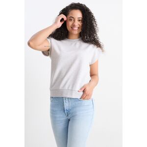 C&A Basic-T-Shirt, Grau, Größe: L Weiblich