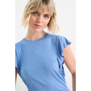 C&A Basic-T-Shirt, Blau, Größe: 2XL Weiblich