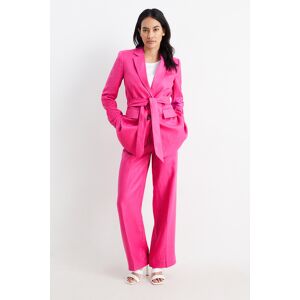 C&A Business-Leinenhose-High Waist-Straight Fit, Pink, Größe: 42 Weiblich