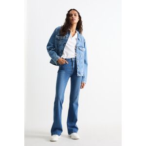 C&A Flare Jeans-High Waist, Blau, Größe: 38 Weiblich