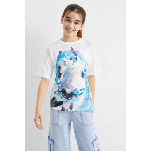 C&A Hatsune Miku-Kurzarmshirt, Weiss, Größe: 134 Weiblich