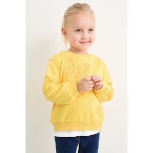 C&A Schmetterling-Sweatshirt, Gelb, Größe: 128 Weiblich