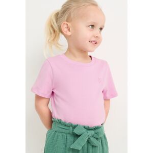 C&A Multipack 3er-Herz-Kurzarmshirt, Pink, Größe: 122 Weiblich