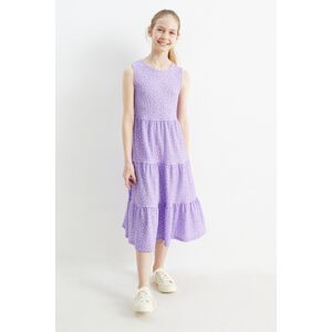 C&A Kleid-geblümt, Lila, Größe: 164 Weiblich