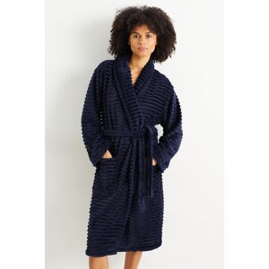 C&A Fleece-Bademantel, Blau, Größe: M Female