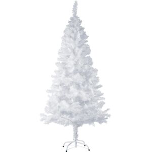 tectake Weihnachtsbaum künstlich mit Metallständer weiss - 180 cm