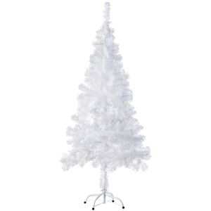 tectake Weihnachtsbaum künstlich mit Metallständer weiss - 150 cm