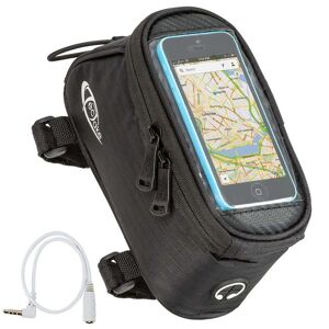 tectake Fahrradtasche mit Rahmen-Befestigung für Smartphones - 18 x 8,5 x 8,5 cm, schwarz
