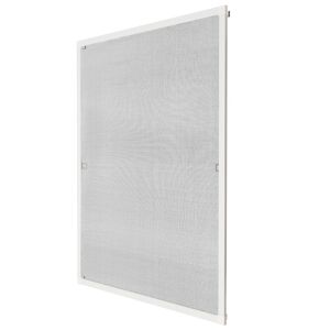 tectake Fliegengitter für Fensterrahmen - 80 x 100 cm, weiss