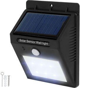 tectake LED Solar Leuchte mit Bewegungsmelder - schwarz