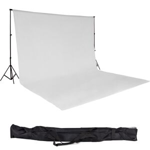 tectake Fotohintergrund Komplettset 3x6m mit Tasche - weiss