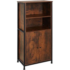 tectake Highboard Doncaster 60x38x125cm - Industrial Holz dunkel, rustikal