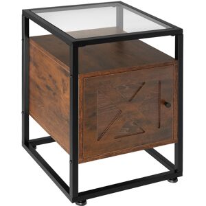 tectake Nachttisch Kidderminster 40x43x60,5cm - Industrial Holz dunkel, rustikal