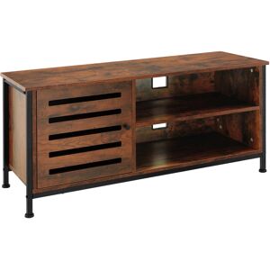 tectake TV-Board Galway 110x41,5x50,5cm - Industrial Holz dunkel, rustikal