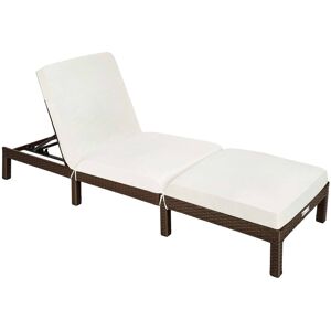 tectake Polyrattan Sonnenliege Sofia - braun