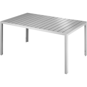 tectake Aluminium Gartentisch Bianca höhenverstellbare Füsse 150x90x74,5cm - silber/grau